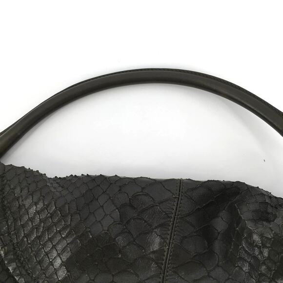 MaxMara Fold Over Leather Hobo Handle Bag - Picture 6 of 8